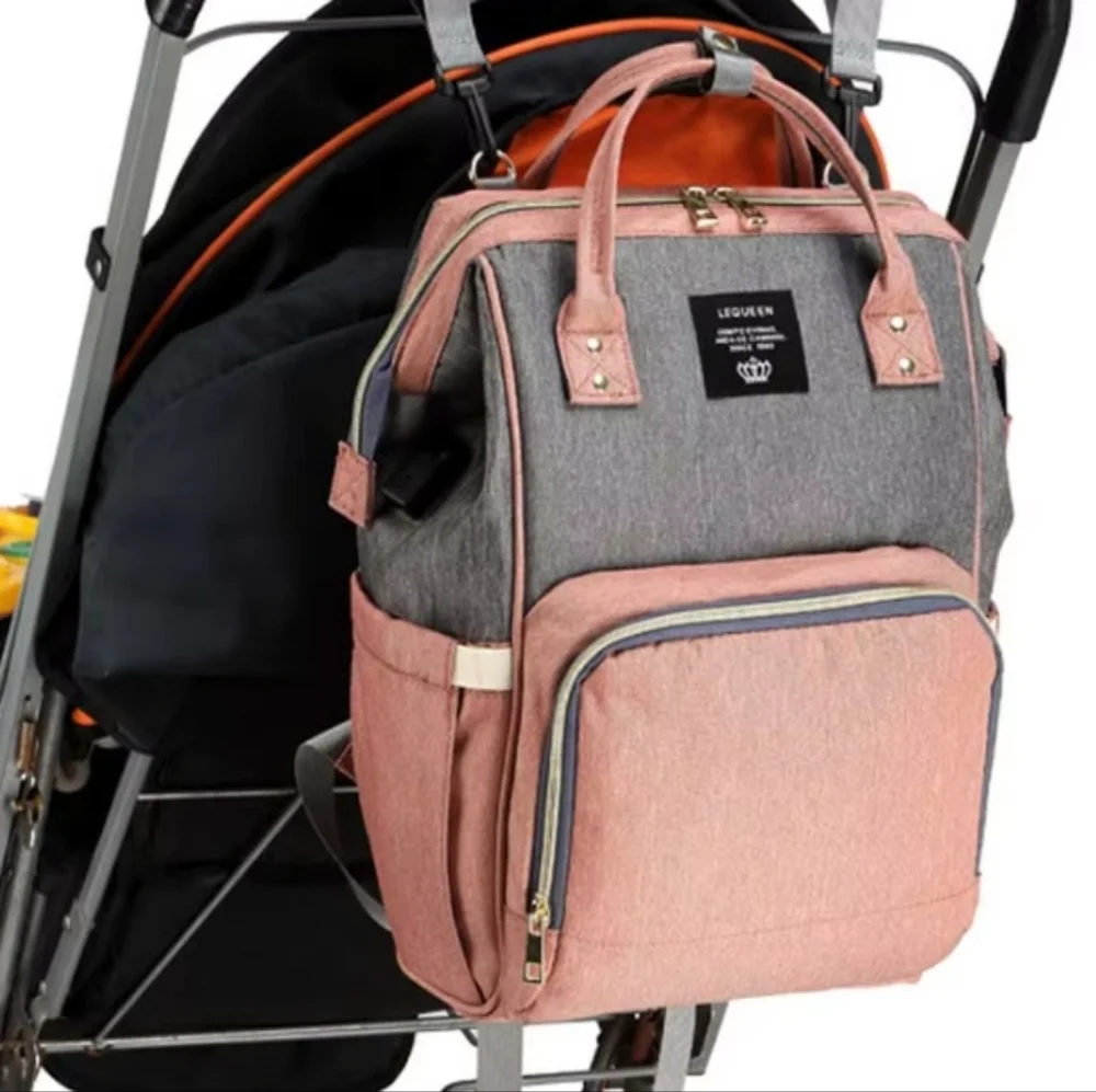 Zounich Multipocket Diaper Bag (Orange/Grey) A- - Picture 11 of 11